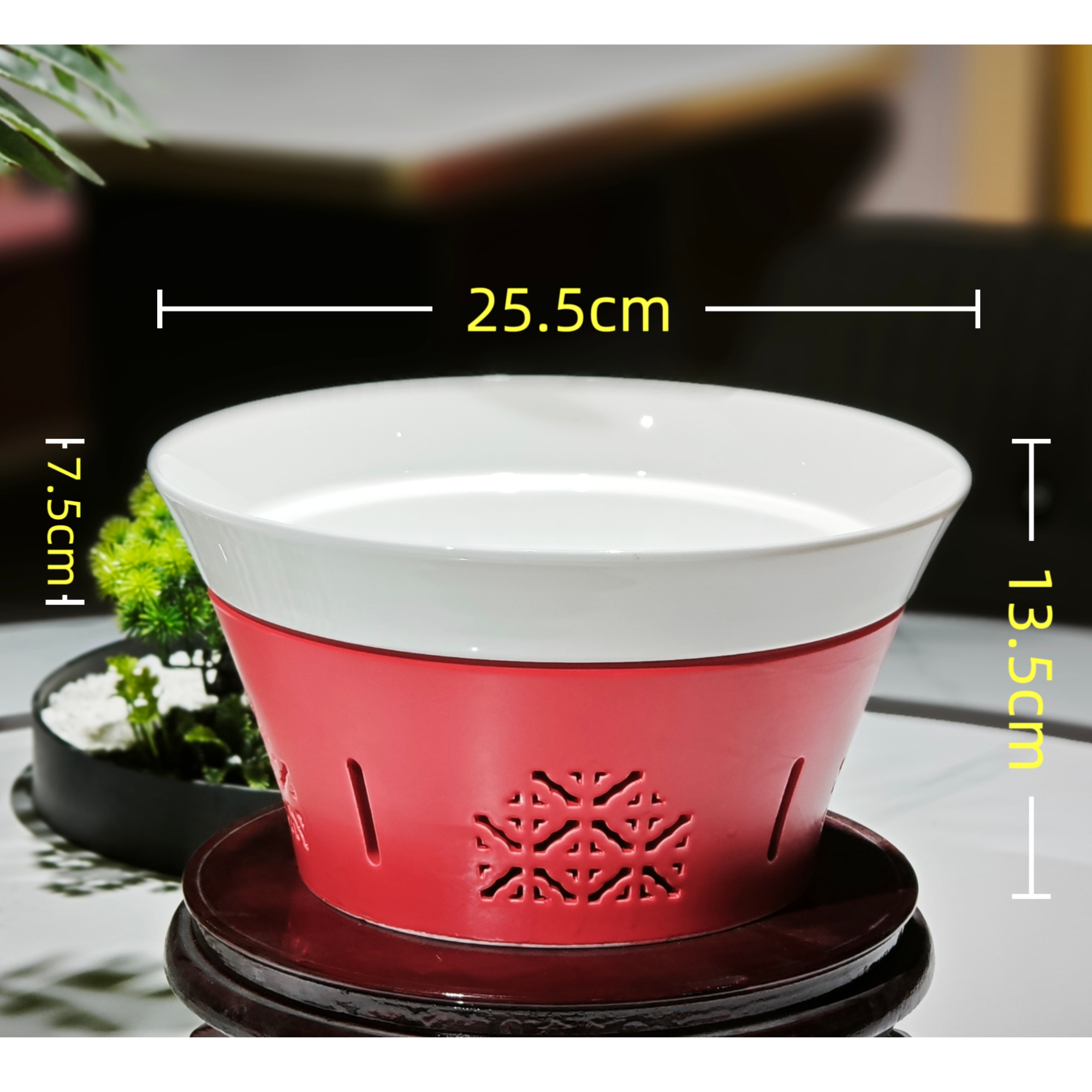 商用蜡烛加热专用盘粤菜私房菜陶瓷酒店餐厅专用明炉