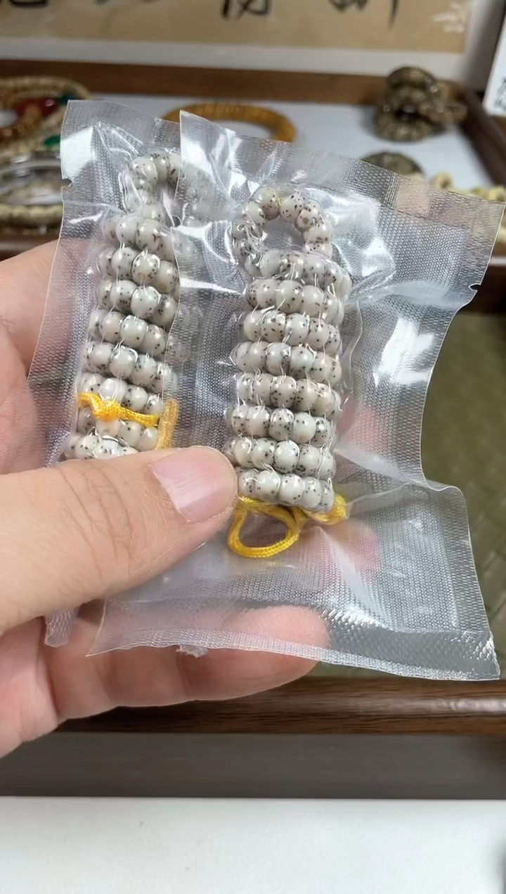 手串星月菩提原生态石玉料蒜瓣大肠6mm