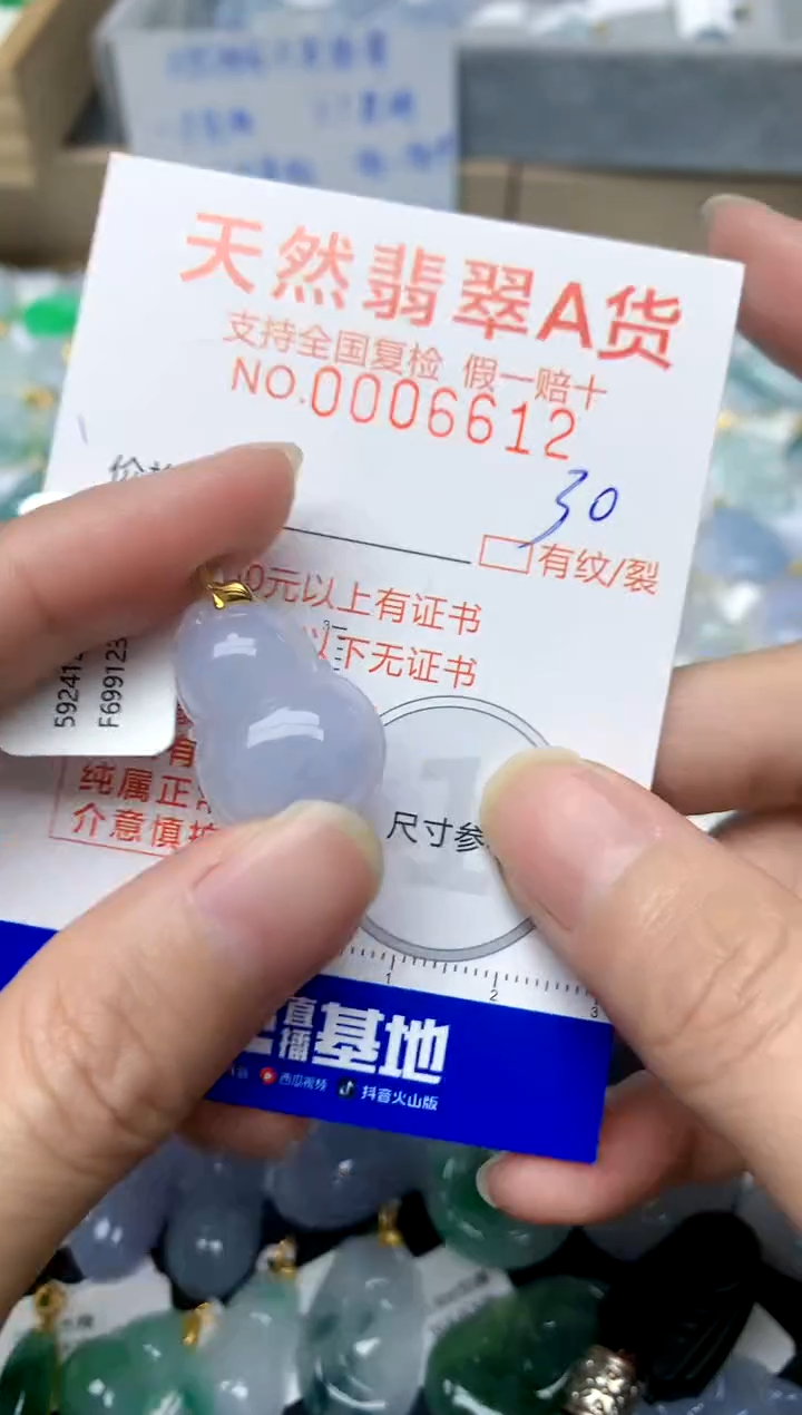 【闪购商品】翡翠颈饰18K金镶嵌30天然A货翡翠