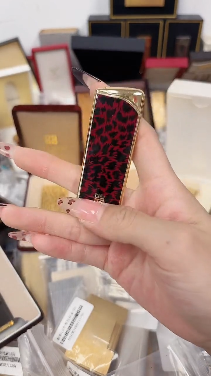 纯铜04纪家防风机红色豹纹