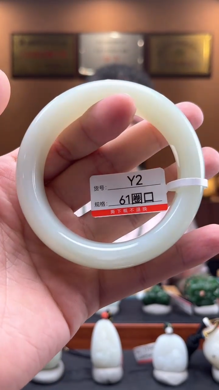 【闪购商品】和田玉手镯未镶嵌圈口61 Y2