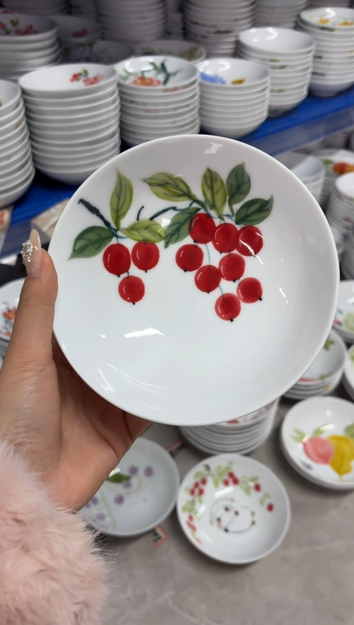 瓷片景德镇高温陶瓷食品级手绘釉中彩-小胖碗