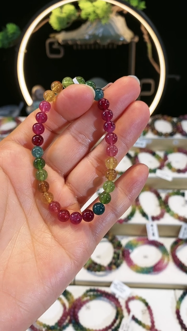 【闪购商品】碧玺手链未镶嵌G2617060素圈颜色微差