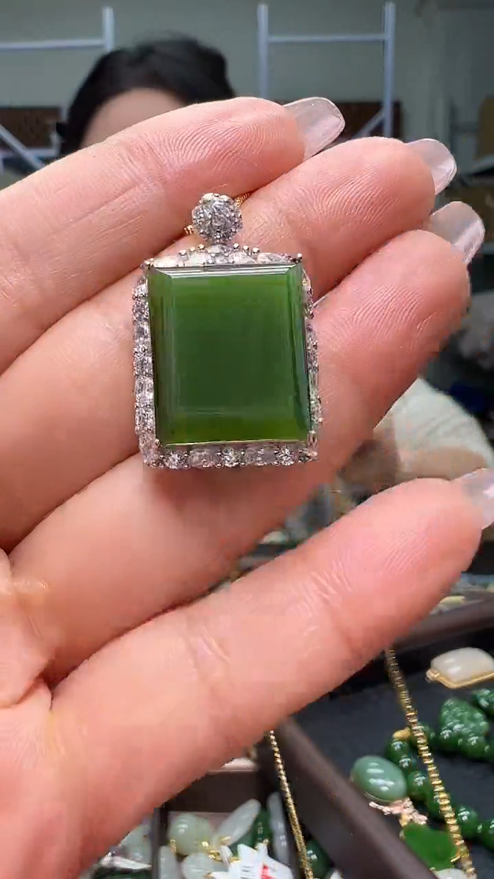 颈饰银S925镶嵌和田玉（多样性发货.发其一)11.14.89