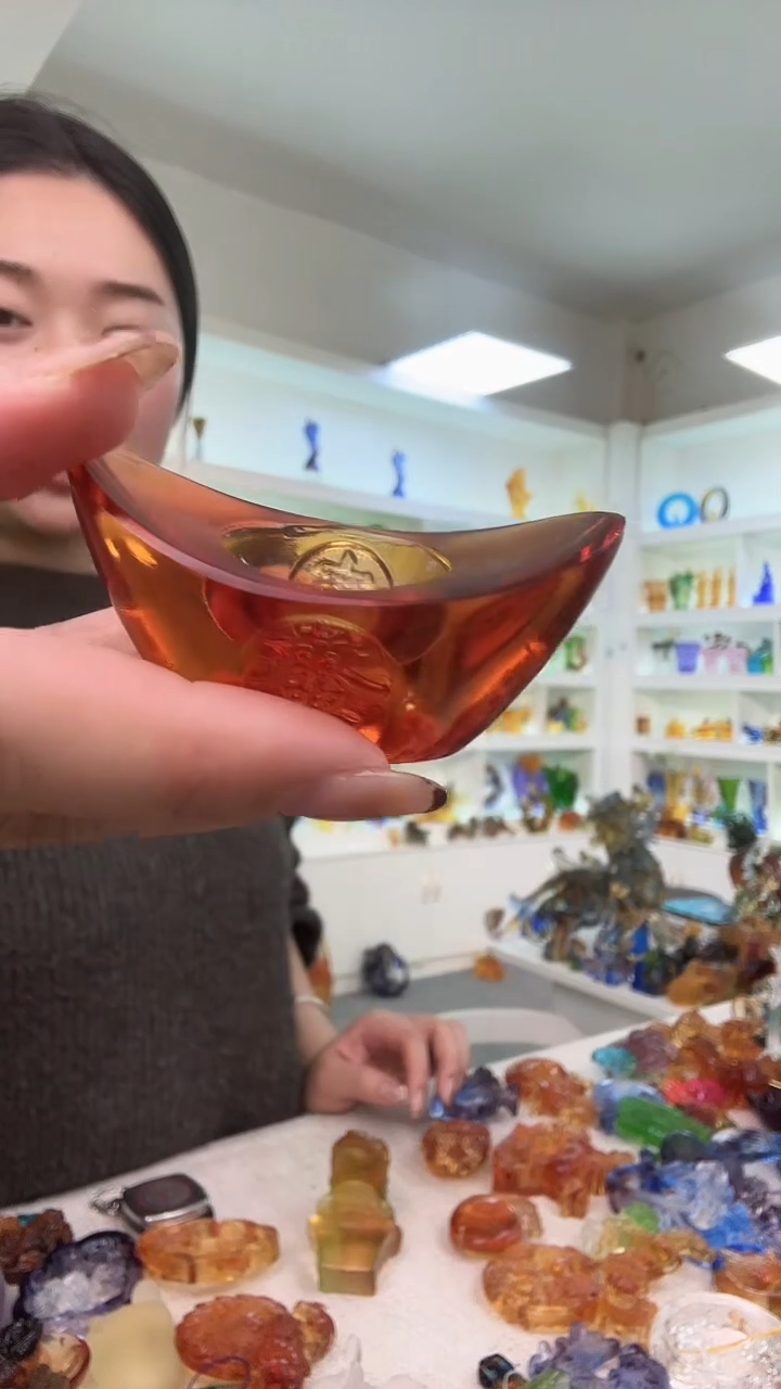 手工艺品琉璃元宝香插