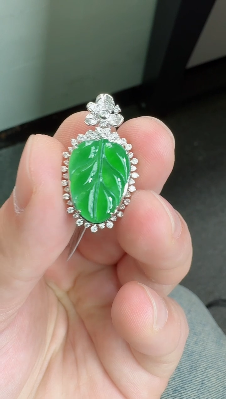 【闪购商品】翡翠颈饰18K金镶嵌寄售回流，不退不换