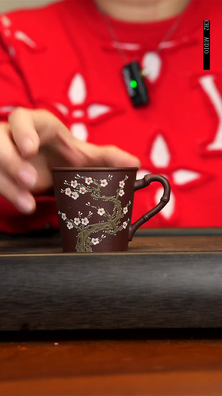 【闪购商品】紫砂茶壶紫泥梅花把手杯