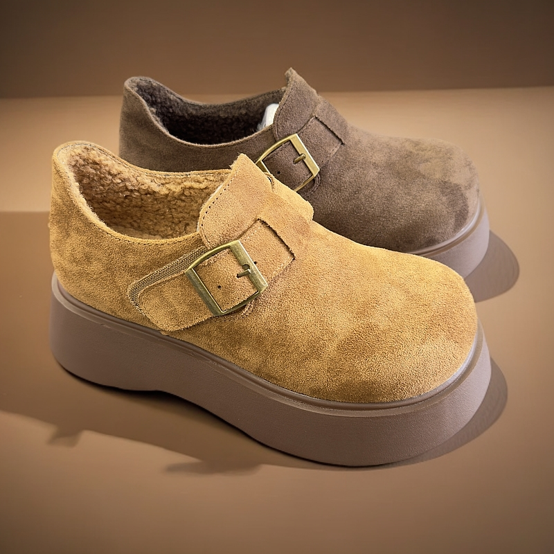 KOUDU/蔻度街头风冬季时尚休闲鞋豆豆鞋百搭休闲鞋防滑短靴女3020