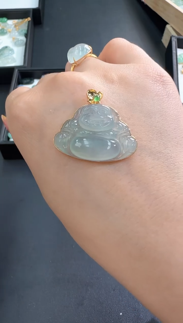 【闪购商品】翡翠颈饰18K金镶嵌250213321