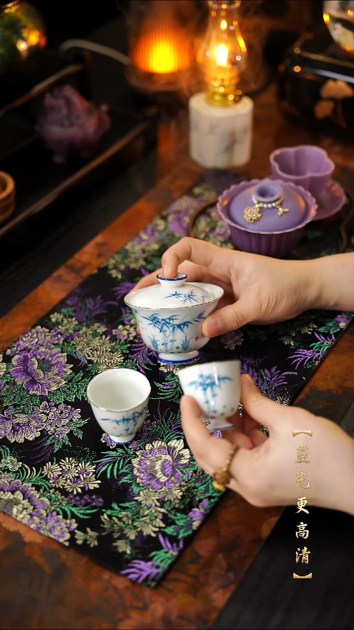 【闪购商品】青花竹影盖碗1盖碗1杯