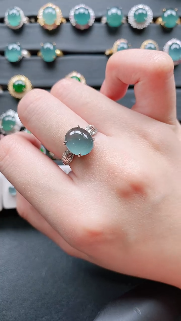 【闪购商品】翡翠戒指银S925镶嵌11111111