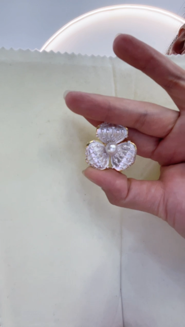 【闪购商品】海水珍珠胸针银S925镶嵌akoya