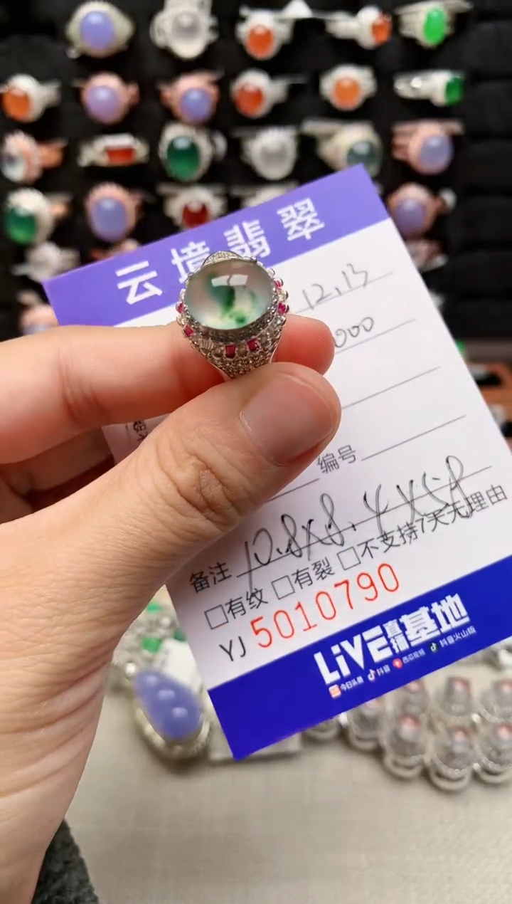 未镶嵌戒指翡翠0790