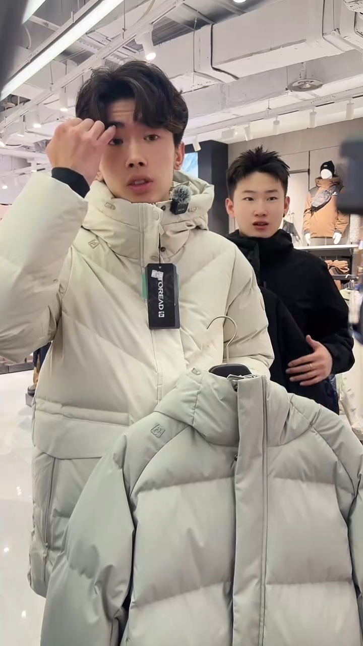 锦纶(再生)莳*人探路者羽绒服黑色XL