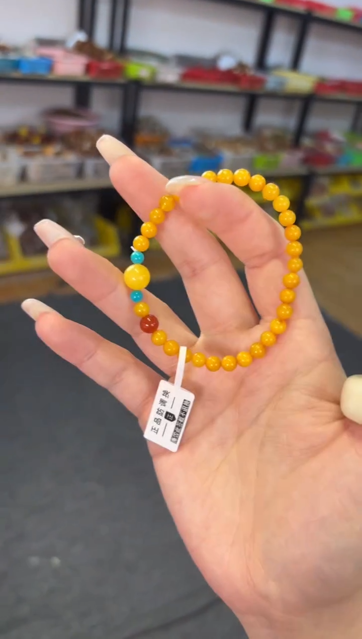 【闪购商品】蜜蜡手链未镶嵌 5.5mm蜜蜡圆珠单圈