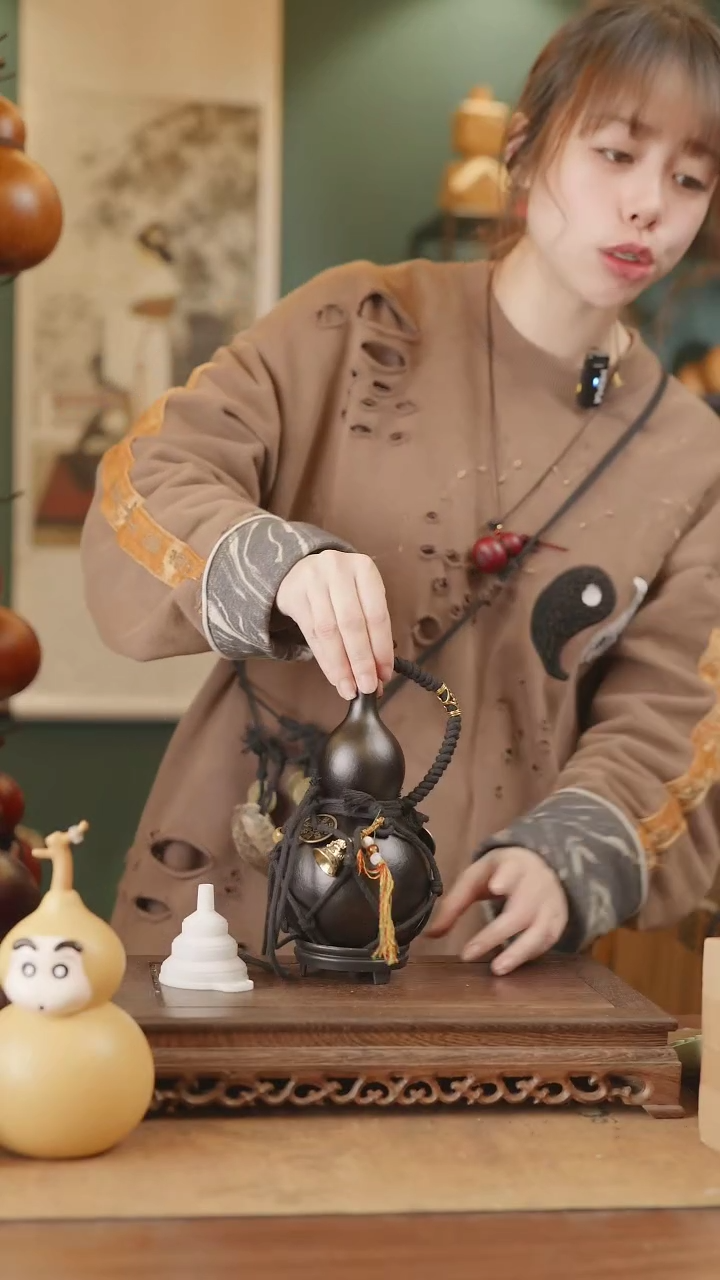 【闪购商品】215号精品天然大漆工艺防渗内胆酒葫芦~