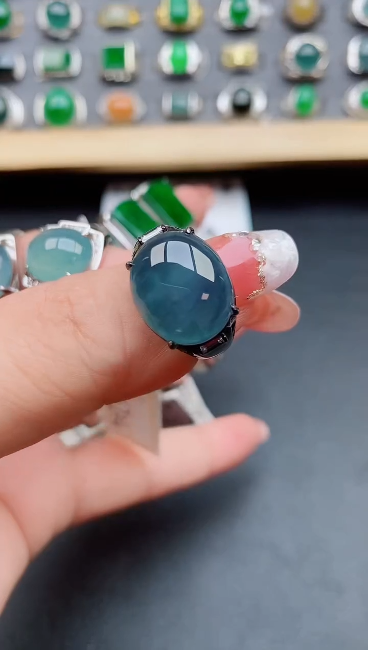 【闪购商品】翡翠戒指银S925镶嵌321321