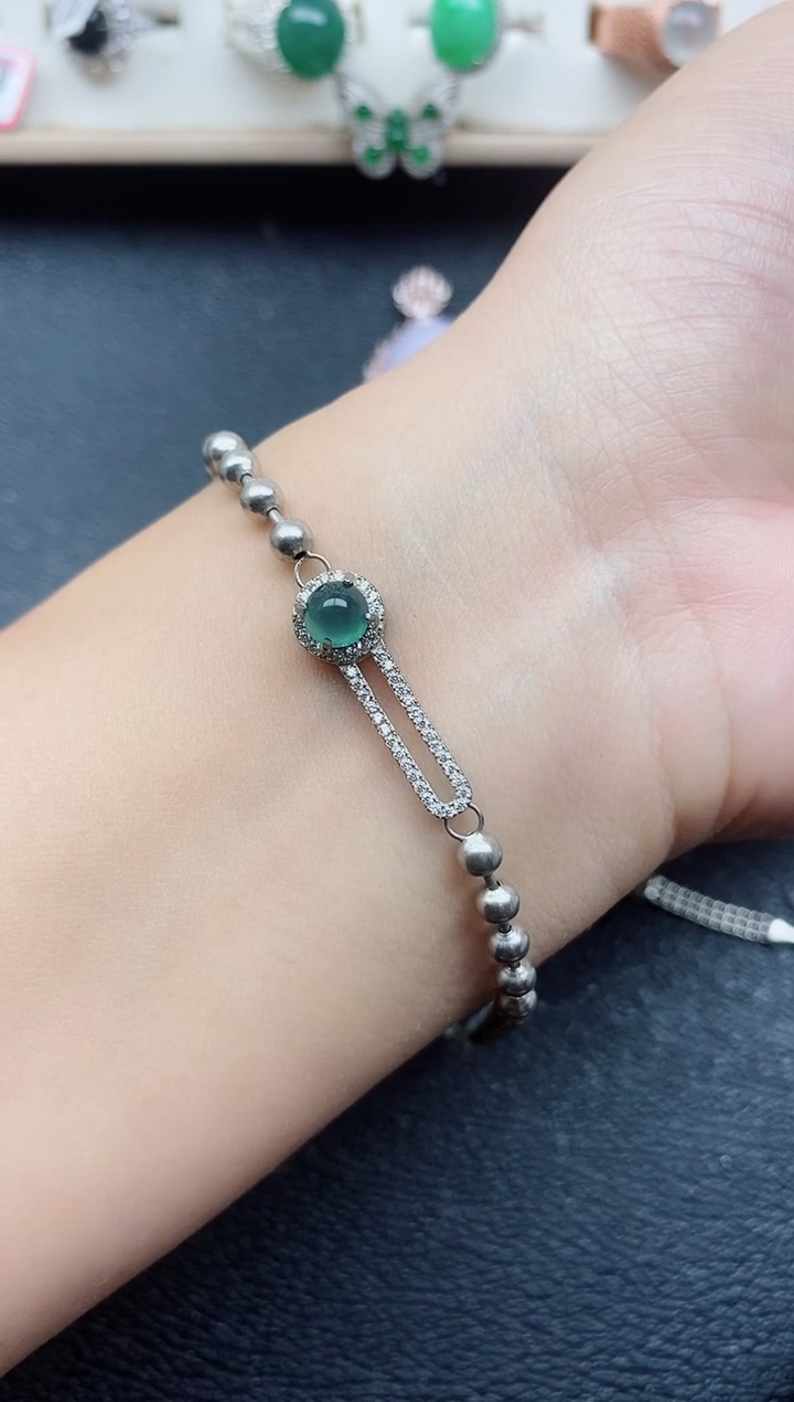 【闪购商品】翡翠戒指银S925镶嵌11111