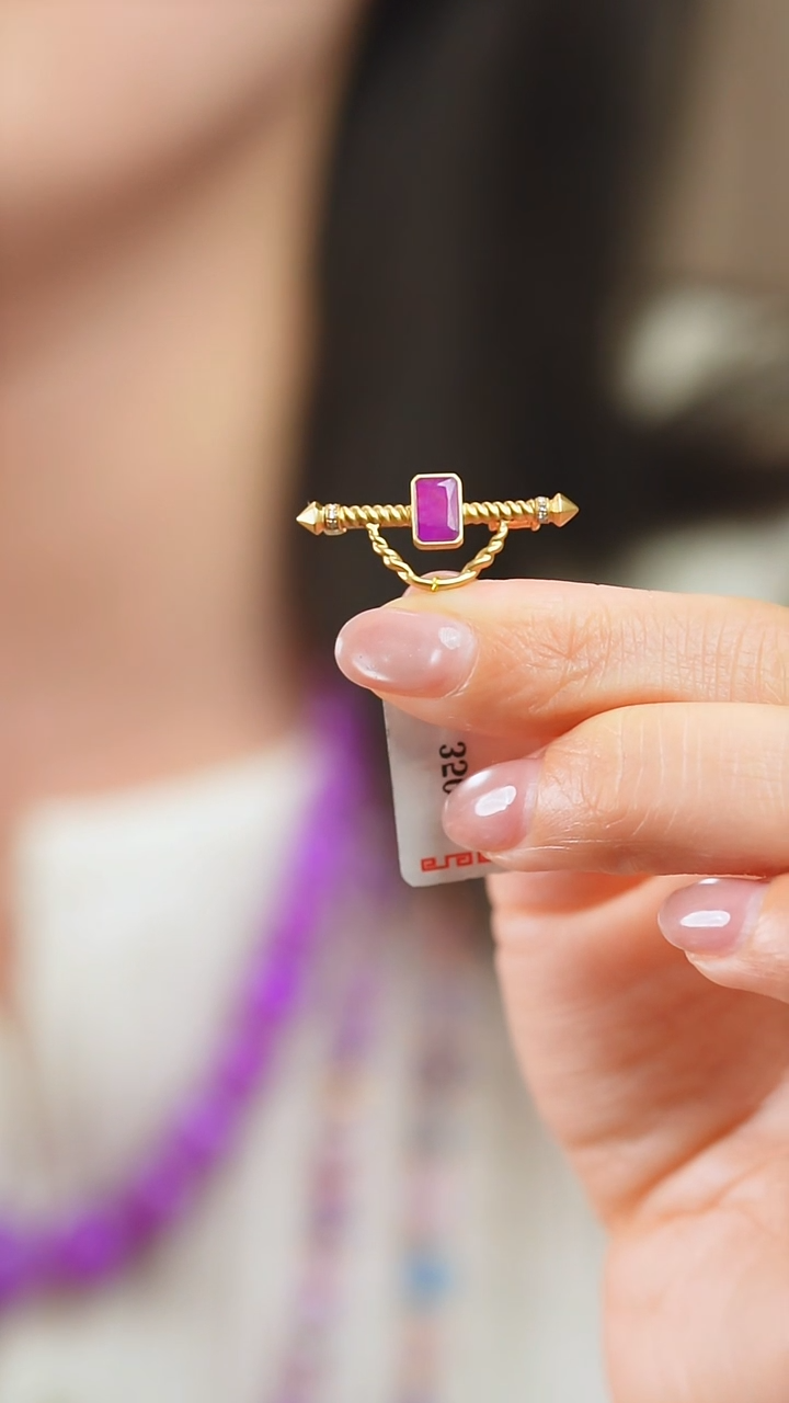 苏纪石（舒俱来）18K金镶嵌吊坠(不含链)竹**然42