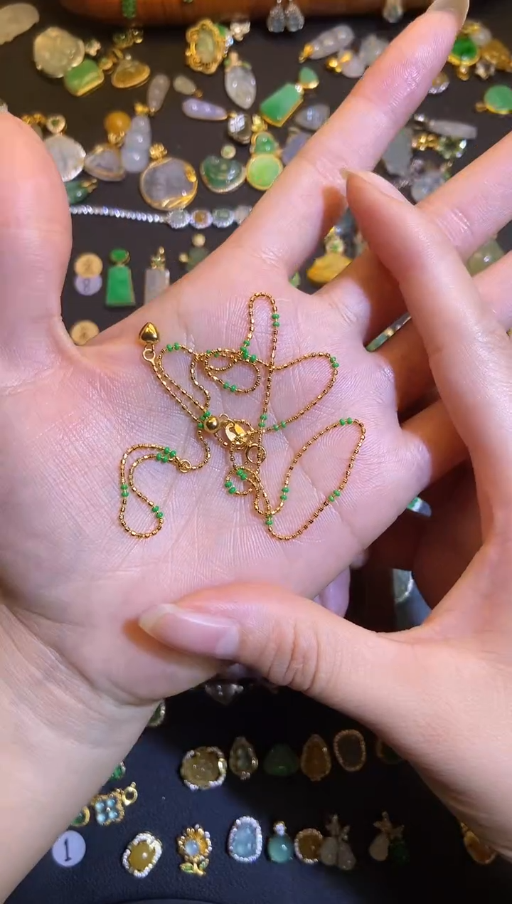 吊坠(不含链)银S925镶嵌翡翠柠*?1