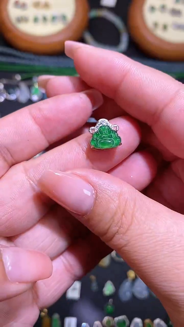 【闪购商品】翡翠吊坠(不含链)银S925镶嵌1