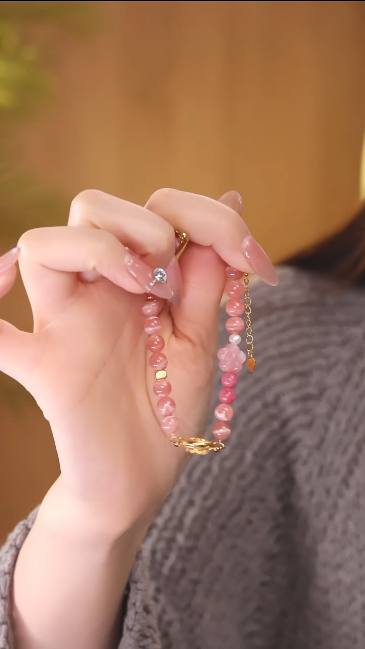 【闪购商品】菱锰矿（红纹石）手绳未镶嵌红纹石