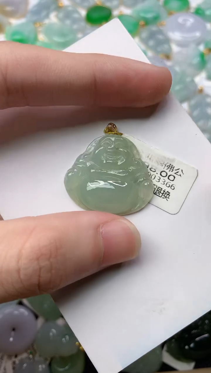 【闪购商品】翡翠颈饰18K金镶嵌9........