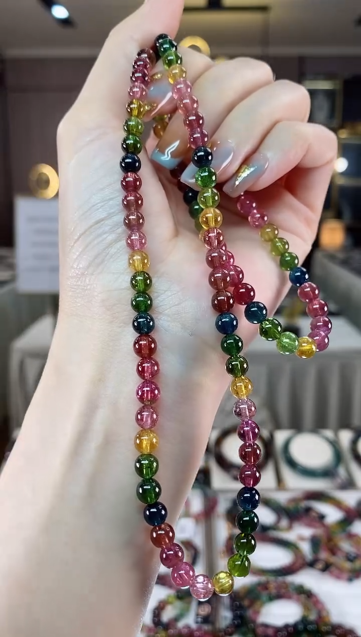 【闪购商品】碧玺收藏级三圈手串5.5mm+未镶嵌（多样性发一条）dan