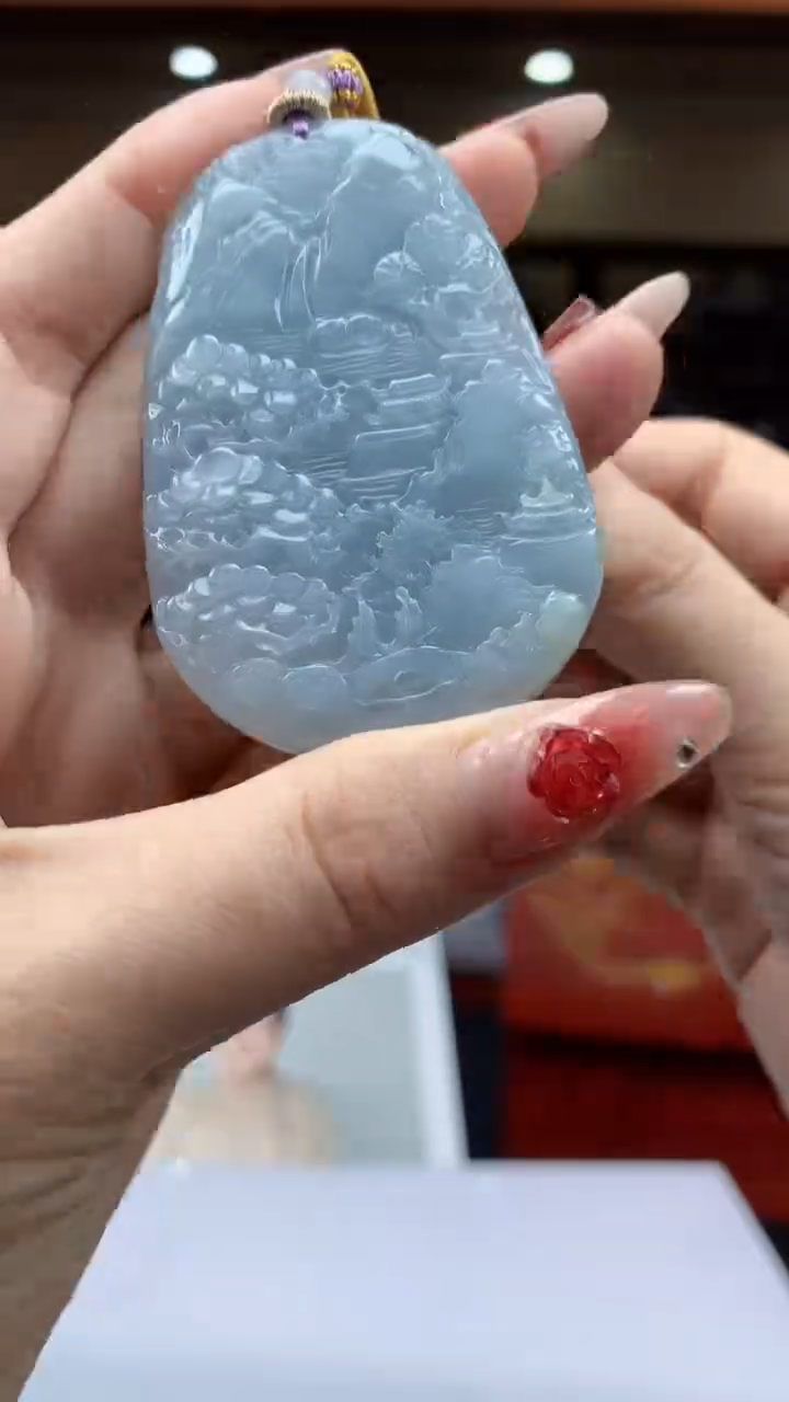 【闪购商品】定制翡翠未镶嵌1002ry-毛货挂件45