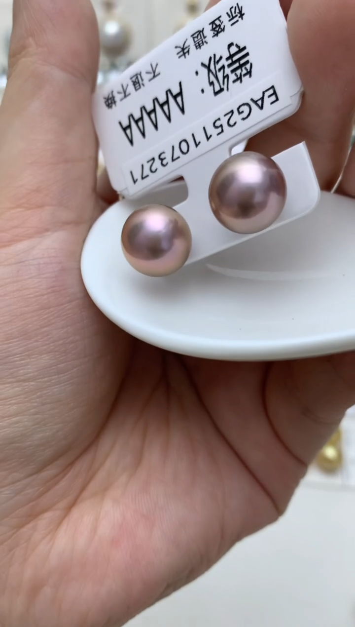 银S925镶嵌耳饰淡水珍珠q88 