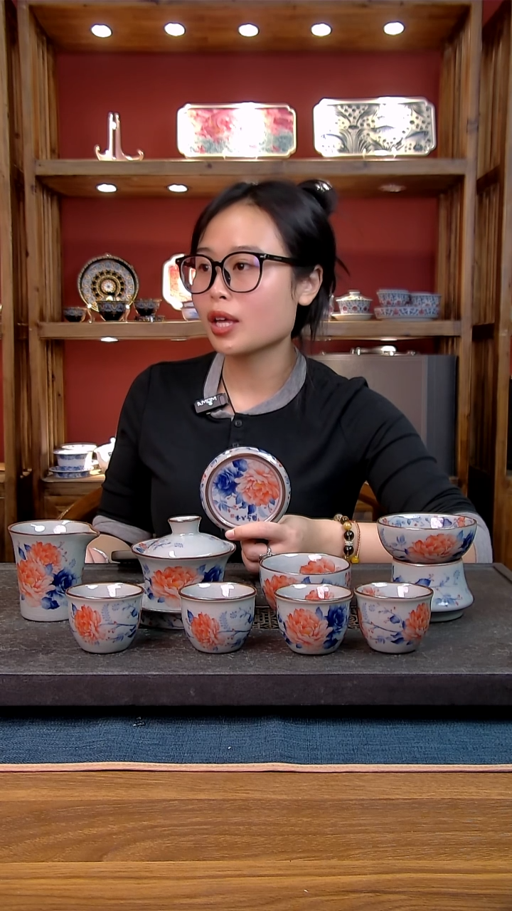 简装家用款9件套 老陶泥开片纹陶瓷茶具