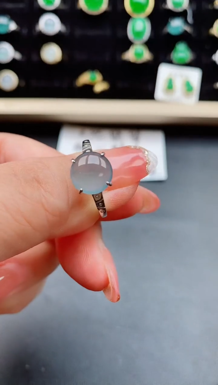 【闪购商品】翡翠戒指银S925镶嵌5085051