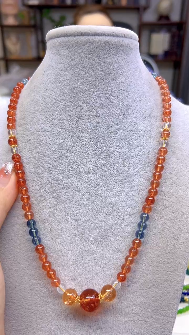 石英质玉未镶嵌项链DIY款X652