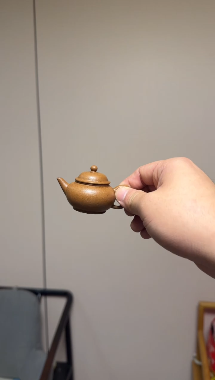 茶壶紫砂葵黄小水平壶