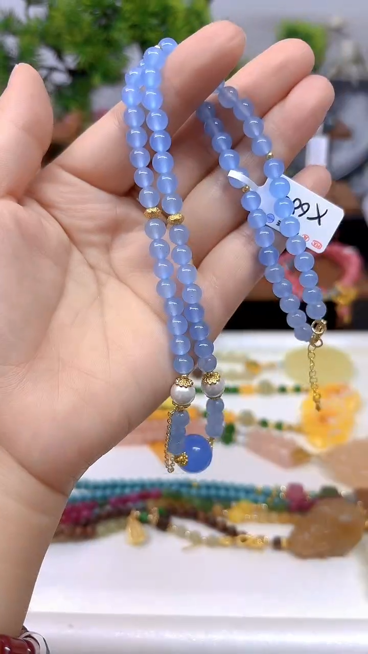 海蓝宝石颈饰未镶嵌X684