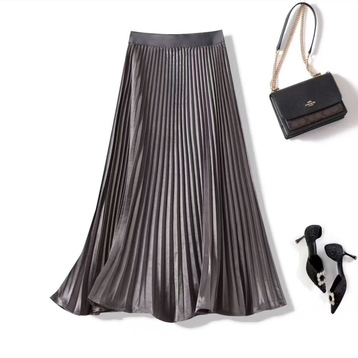 【百褶裙】显瘦四季可穿气质时尚简约款半身裙高腰