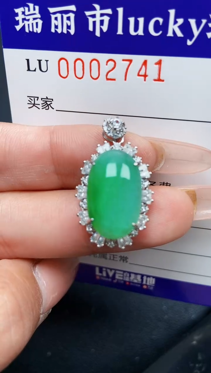 【闪购商品】翡翠颈饰银S925镶嵌2741