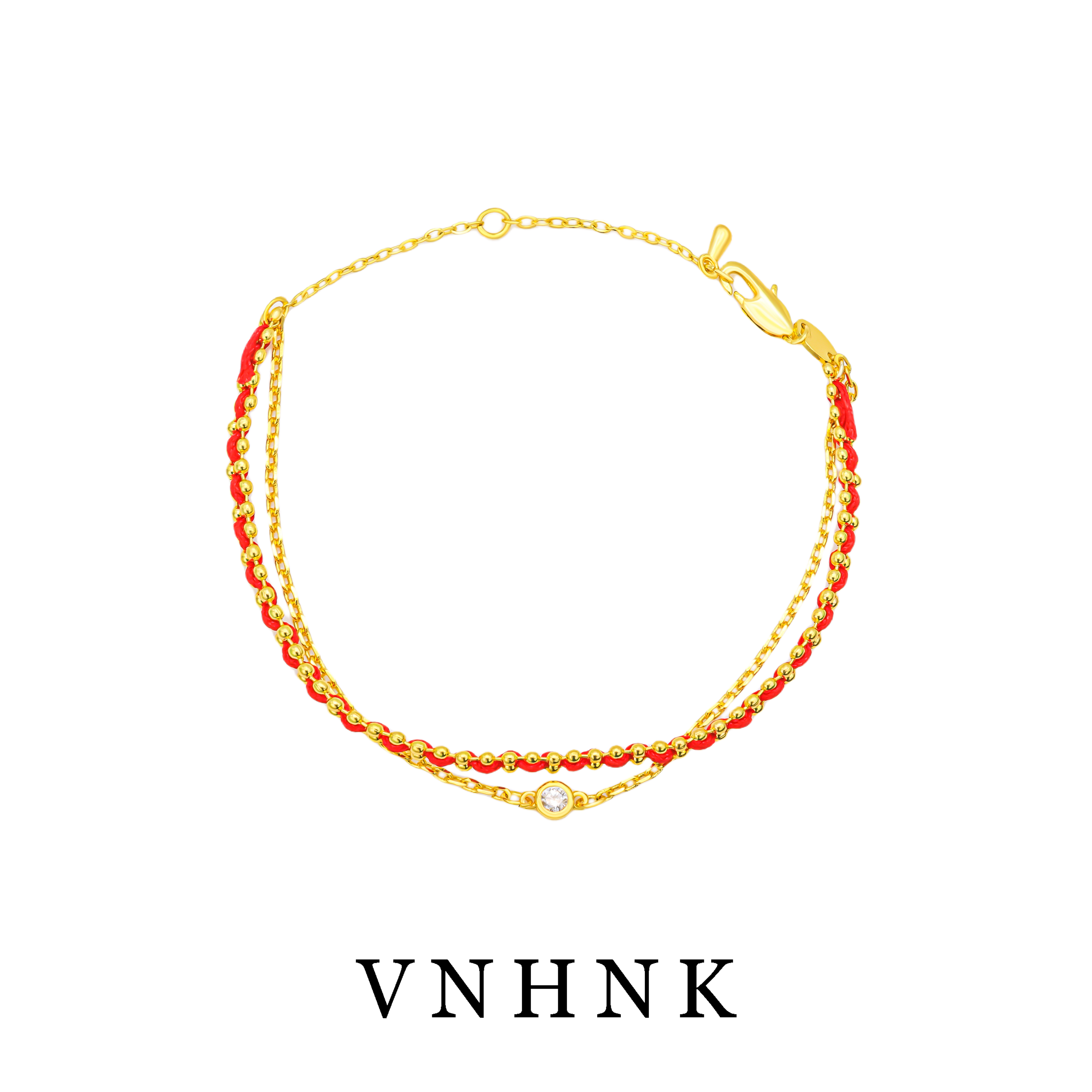 铜合金合成锆石手链 美可儿    R236   金色（19cm）百搭手链预售