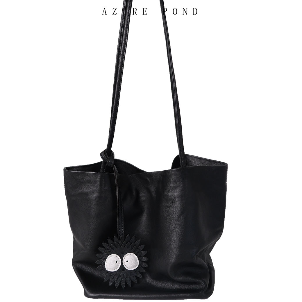 松弛慵懒风菜篮子托特包单肩包原厂胎羊皮内外全羊皮清冷感单肩包