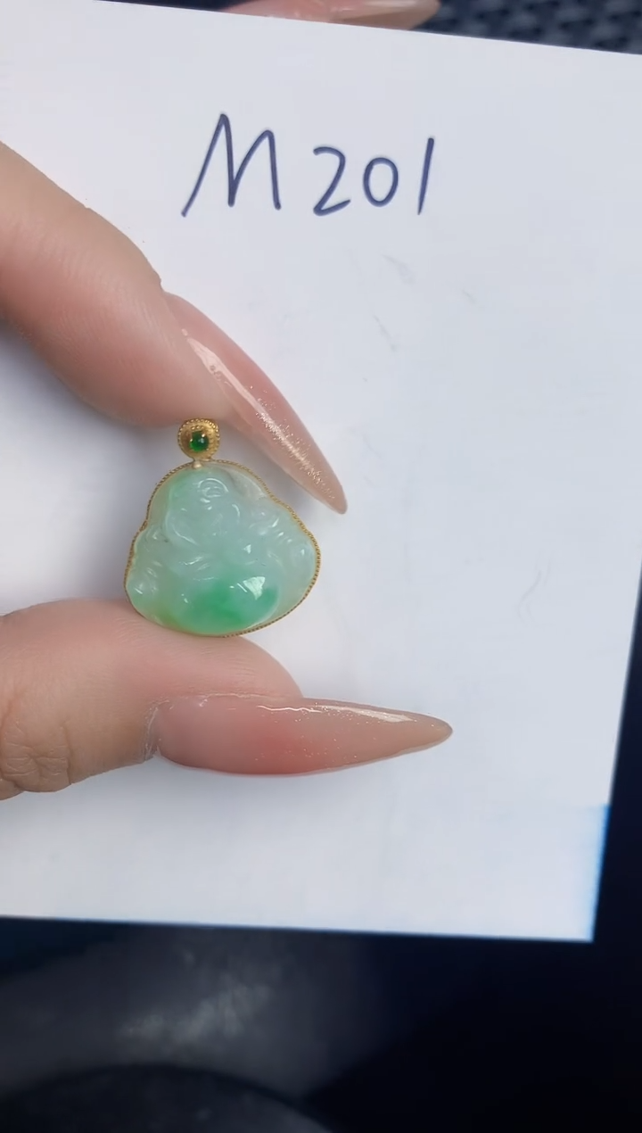 【闪购商品】翡翠颈饰18K金镶嵌000000000