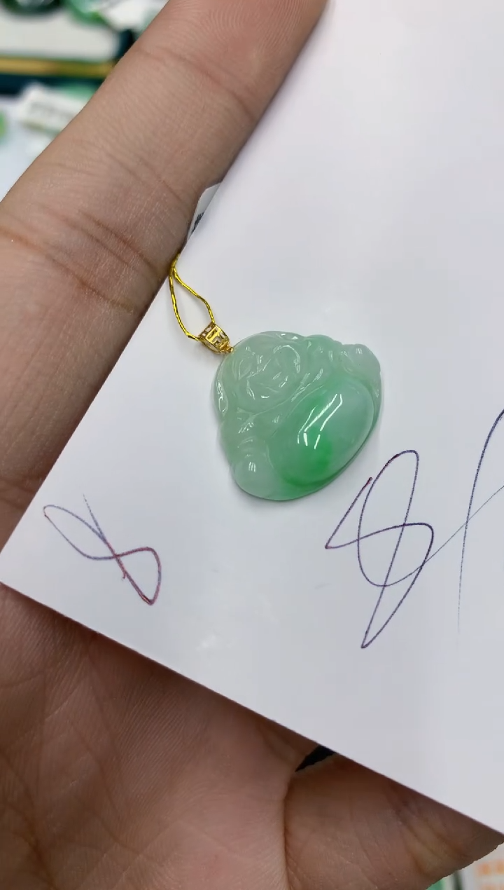 【闪购商品】翡翠颈饰18K金镶嵌号链接111111