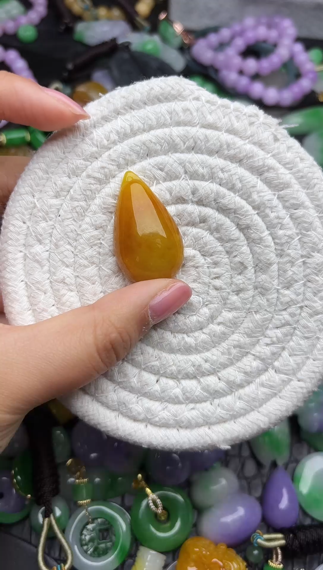 颈饰未镶嵌翡翠缅甸翡翠吊坠
