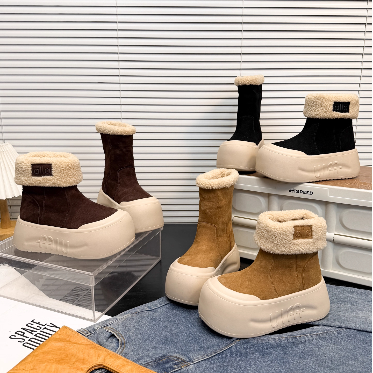 时尚雪地靴女加绒加厚中筒两穿靴子冬季新款厚底防滑保暖棉鞋