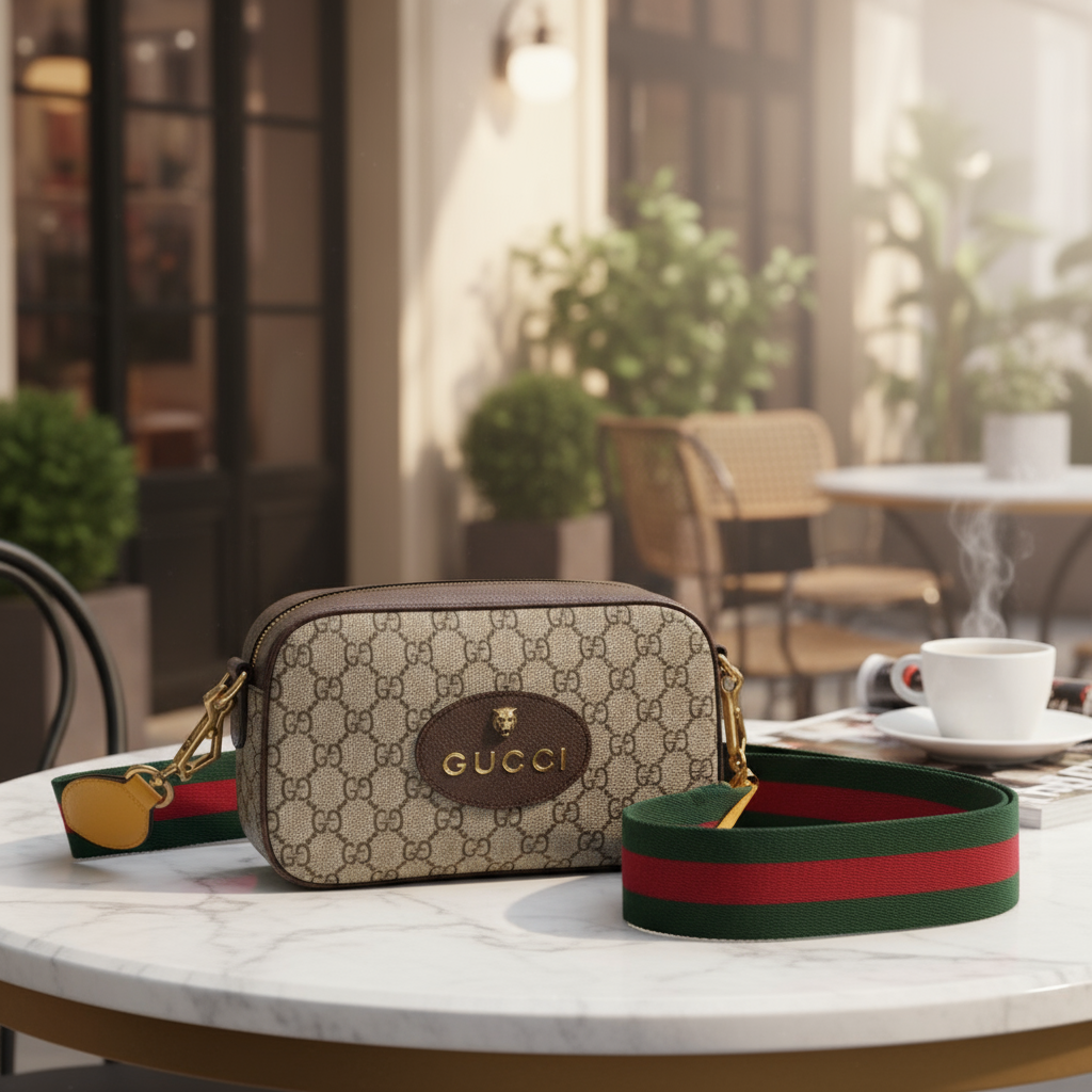 95新 GUCCI/古驰   老花虎头相机包 1771 8138 