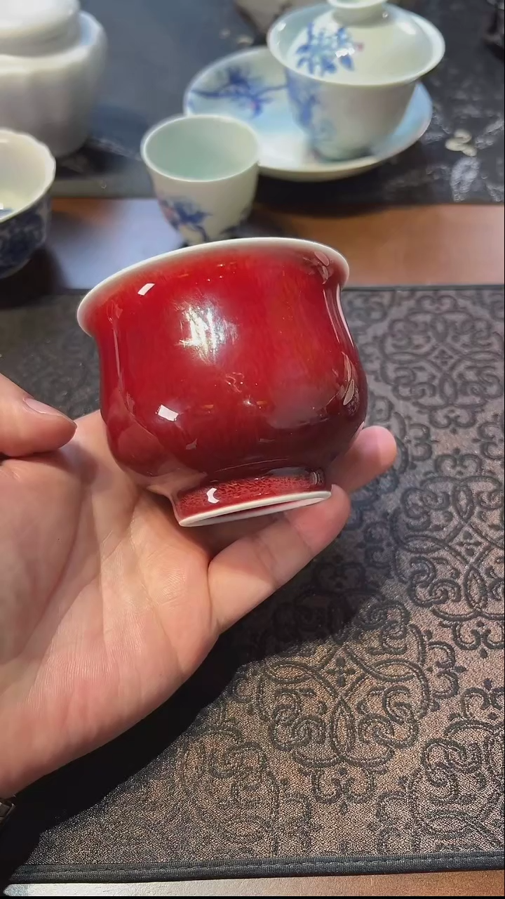 陶瓷柴烧郎红主人杯（大）