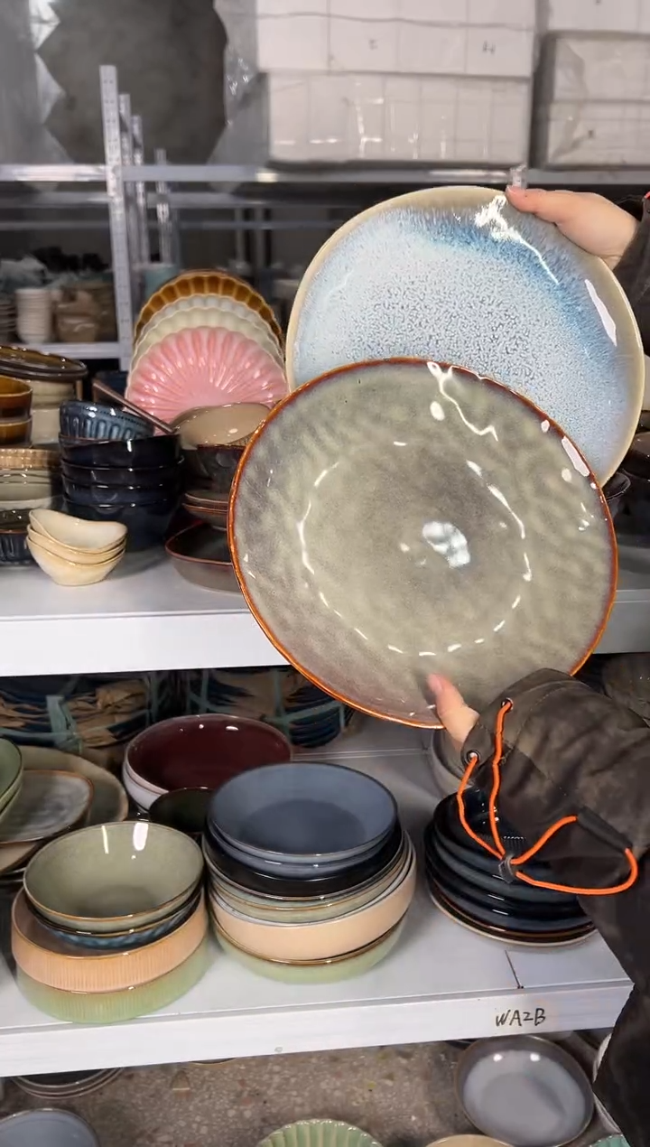 陶瓷外贸尾货瑕疵满20包邮X2大盘