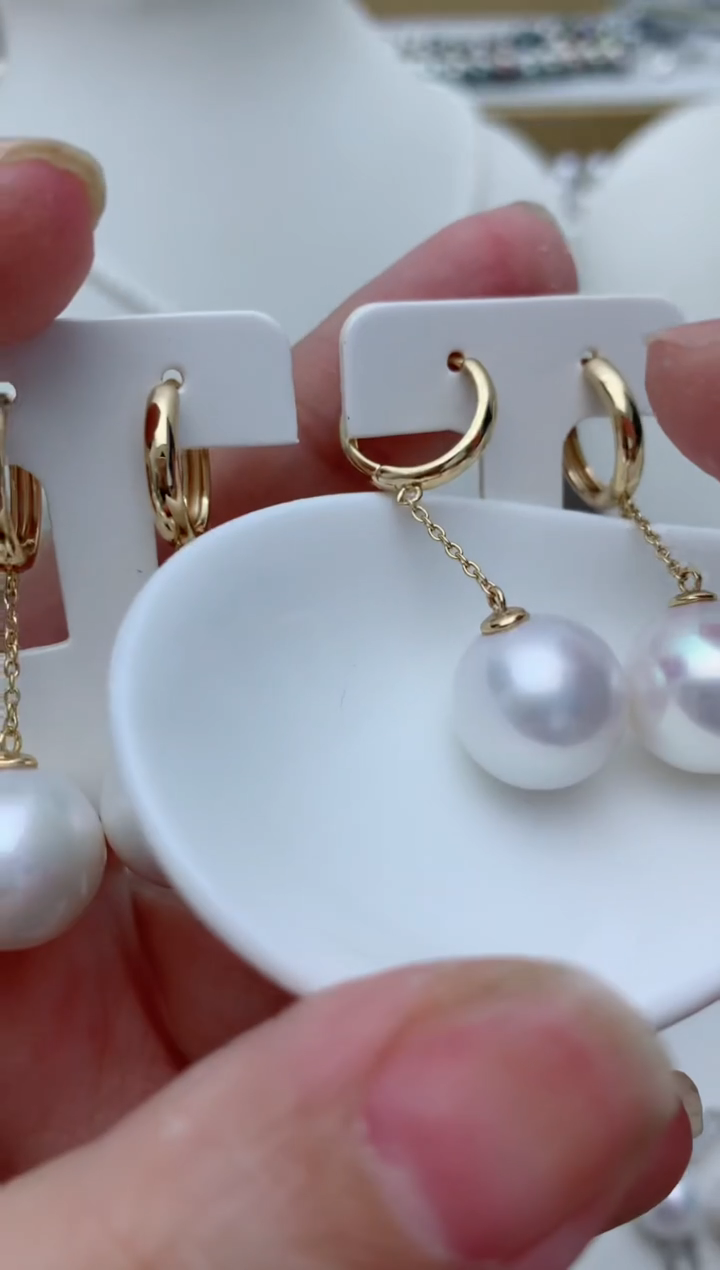 【闪购商品】淡水珍珠耳饰银S925镶嵌e29 多样性发其一