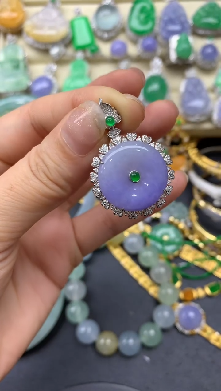 【闪购商品】翡翠颈饰18K金镶嵌521-中国好珍宝