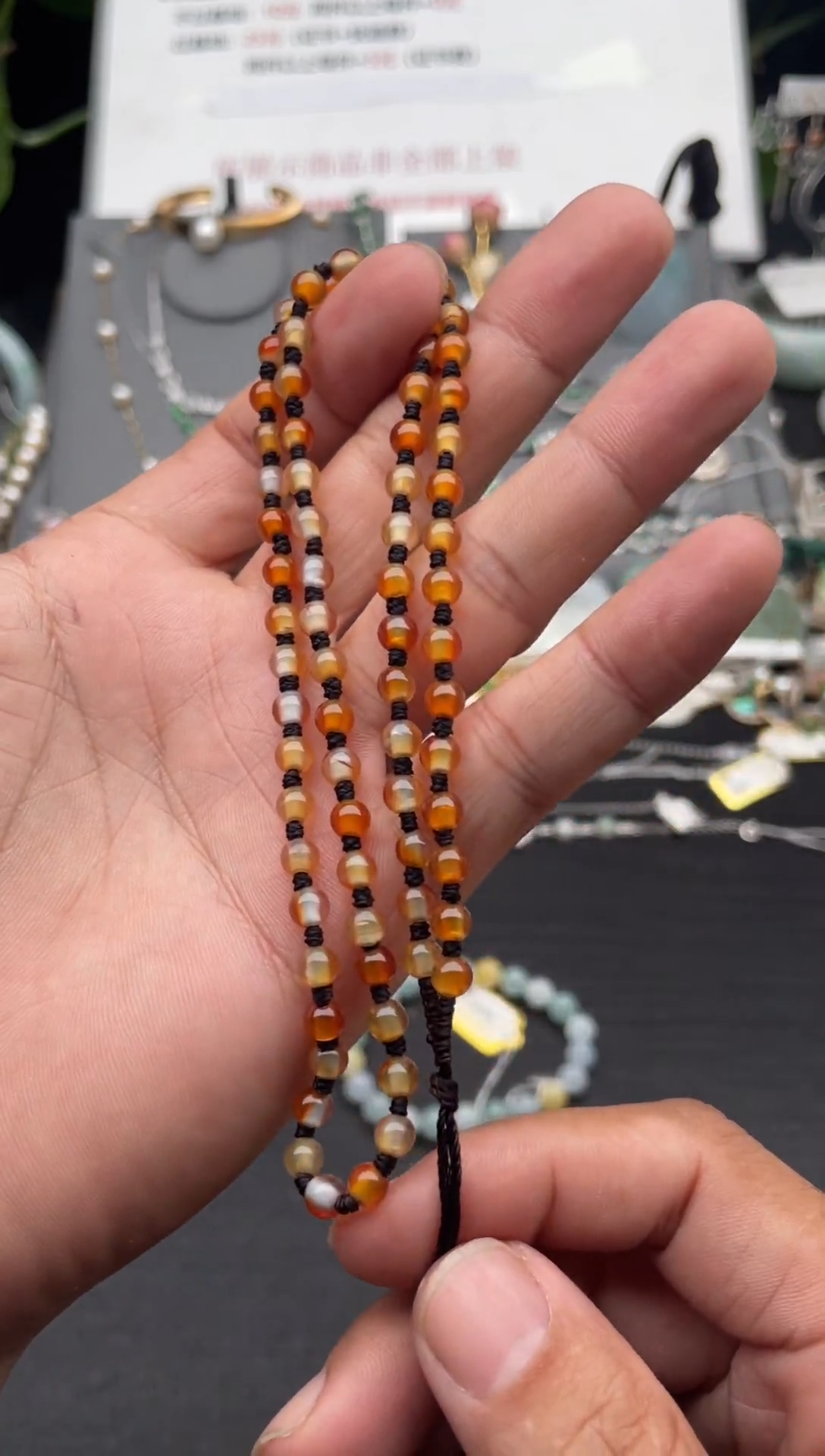 未镶嵌颈饰玛瑙/玉髓项链