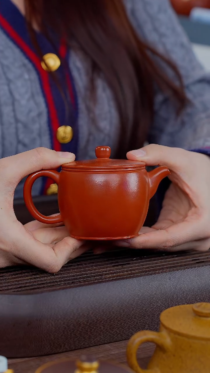 【闪购商品】紫砂茶壶汉瓦光素朱泥*紫砂壶